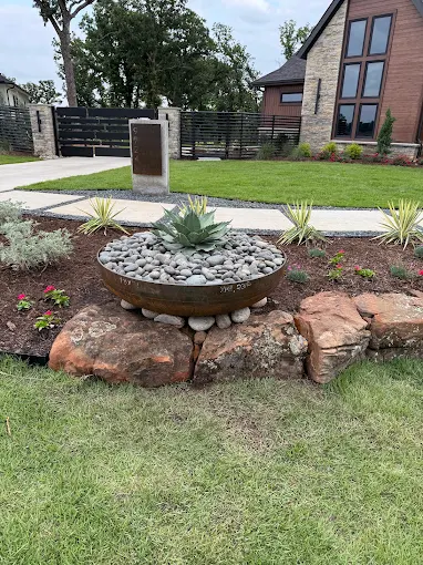 Modern Agave Water Feature